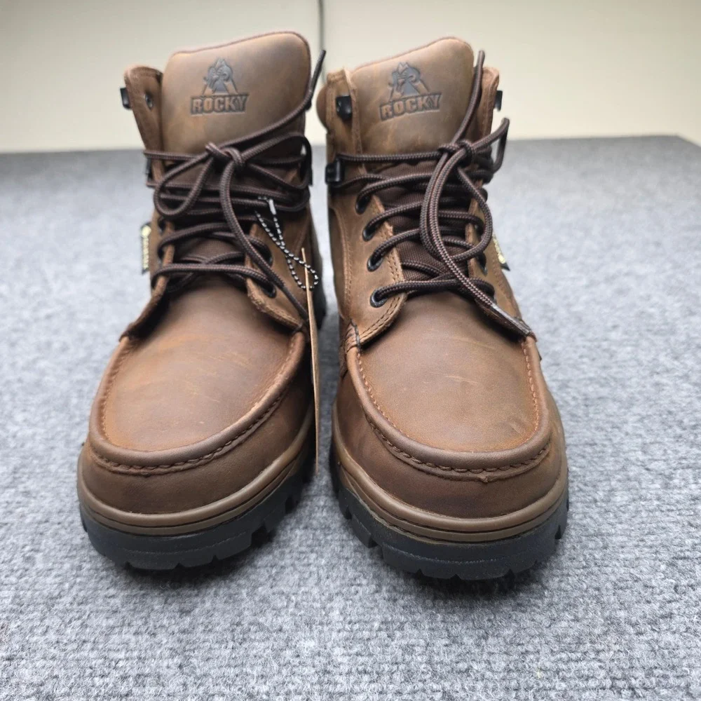 Rocky Outback 8723 Mens 9 M Gore-Tex Waterproof Leather Moc Toe Work Boots NIB